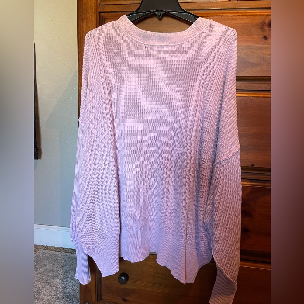 Aerie Cozy Purple Knit Sweater